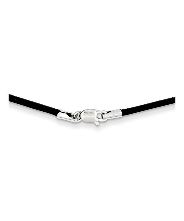 White 1 5mm Black Leather Necklace