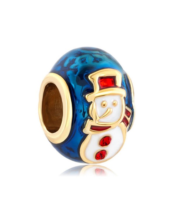 LovelyCharms Snowman Bead Fits Bracelets