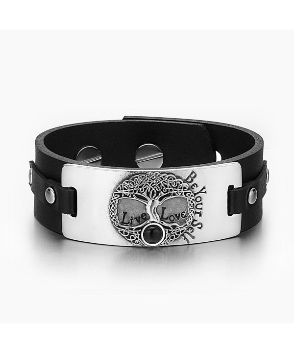 Celtic Simulated Adjustable Leather Bracelet