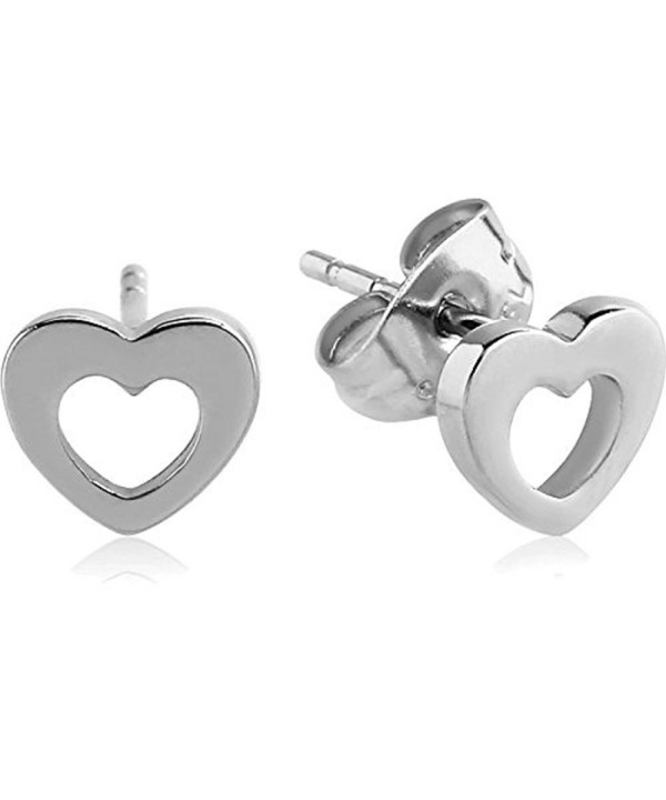 Stainless Steel Shaped Silver Earrings