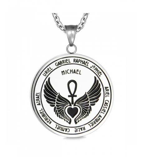 Archangels Guardian Medallion Pendant Necklace