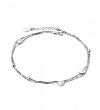 CoolJewelry Sterling Silver Double Bracelet