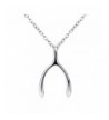 Wishbone Pendant Necklace Sterling Silver