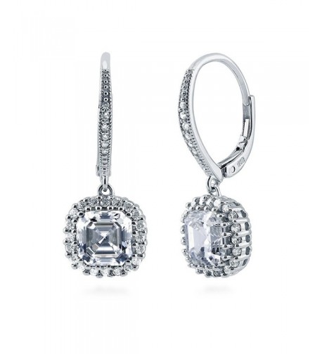 BERRICLE Sterling Zirconia Leverback Earrings