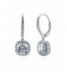 BERRICLE Sterling Zirconia Leverback Earrings