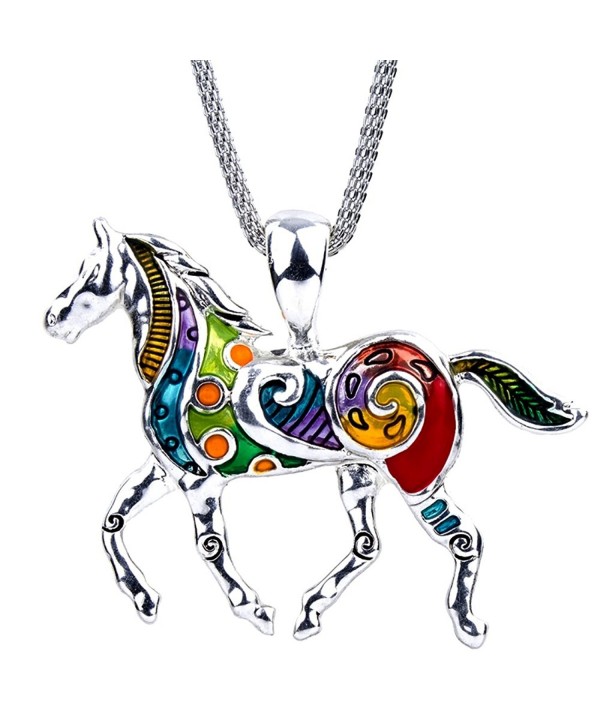 DianaL Boutique Colorful Pendant Necklace