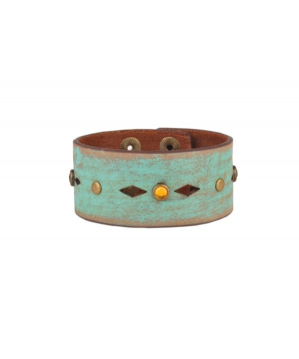 Hand Painted Leather Bracelet Cut Outs