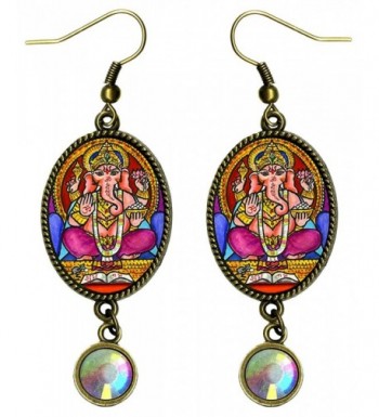 Ganesh Intellect Iridescent Rhinestone Earrings