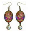 Ganesh Intellect Iridescent Rhinestone Earrings
