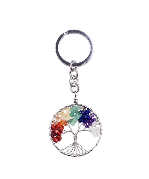 Keychian Natural Crystal Pendant Keyring