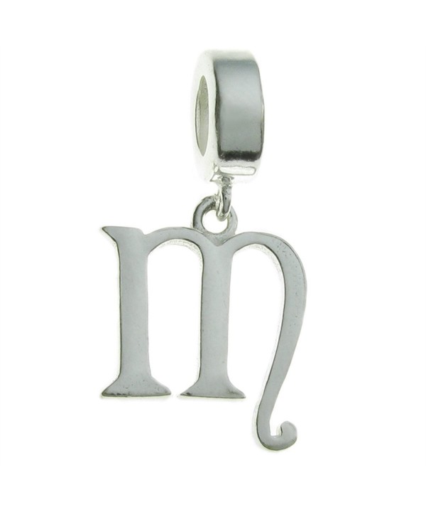 Sterling Silver Letter European Dangle