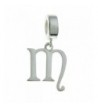 Sterling Silver Letter European Dangle