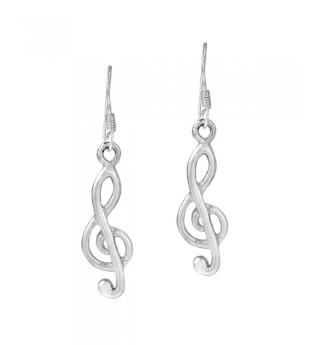 Melody Sterling Silver Treble Earrings