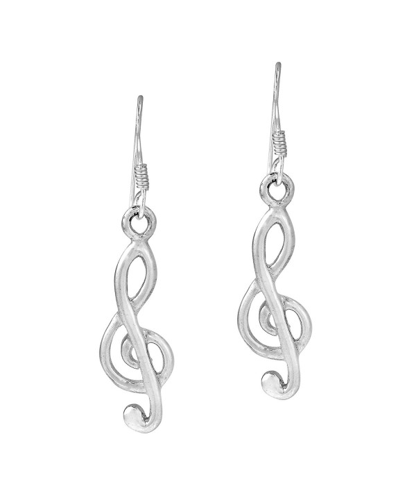 Melody Sterling Silver Treble Earrings