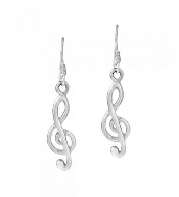 Melody Sterling Silver Treble Earrings