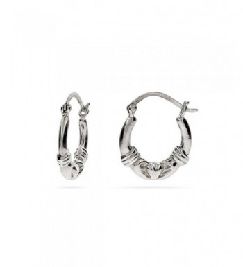 Sterling Silver Claddagh Hoop Earrings