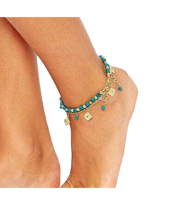 SusenstoneWomen Bohemian Turquoise Barefoot Jewelry