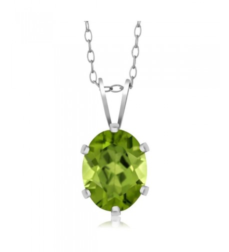 Sterling Silver Peridot Pendant Necklace