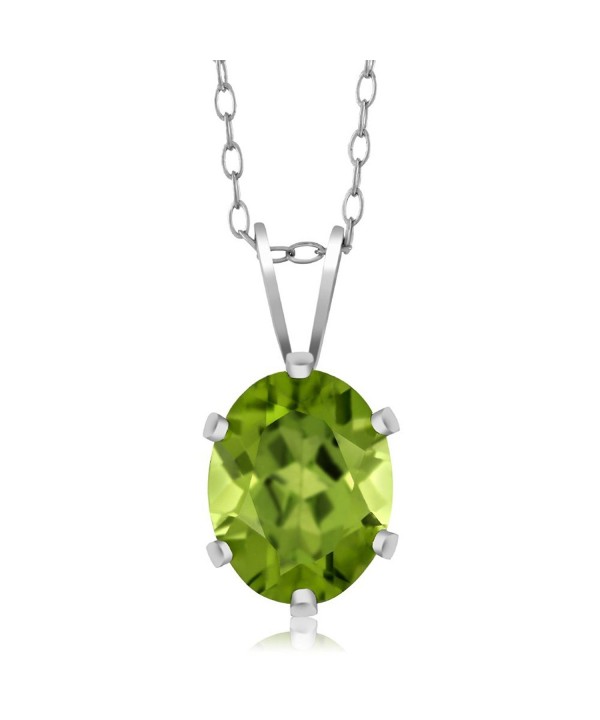 Sterling Silver Peridot Pendant Necklace