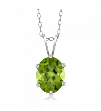 Sterling Silver Peridot Pendant Necklace