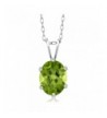 Sterling Silver Peridot Pendant Necklace