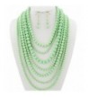 Statement Layered Strands Necklace Earrings