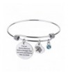 Birthstone Inspirational Expandable Bracelet Stainless