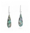 Vintage Abalone Teardrop Sterling Earrings