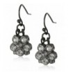 1928 Jewelry Black Tone Crystal Earrings