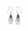 Amethyst Glass Sterling Silver Earrings