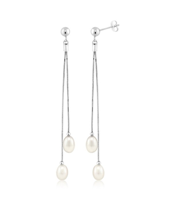 Womens Sterling Cultured Freshwater Earrings