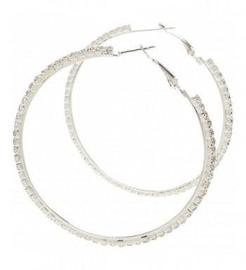 Earrings Silver Crystal Hoops Kikis