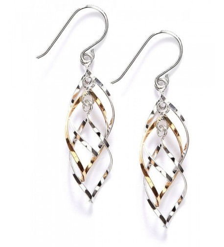 Pure Tone Spiral Drop Earrings