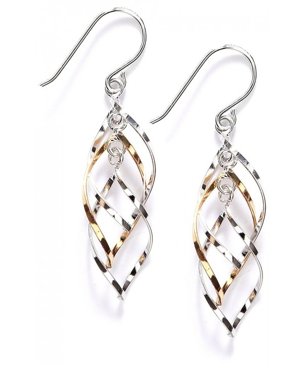 Pure Tone Spiral Drop Earrings