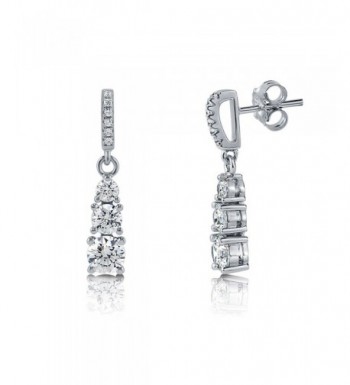 Sterling Graduated Earrings Swarovski Zirconia