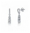 Sterling Graduated Earrings Swarovski Zirconia