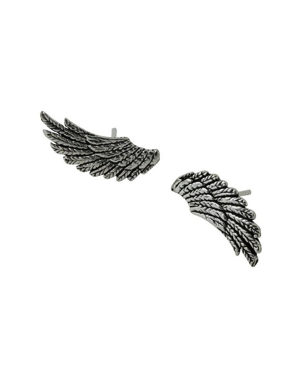 apop nyc Sterling Feather Earrings