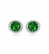 MASOP Womens Silver Zircon Earrings