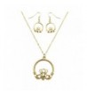 Lux Accessories Goldtone Claddagh Necklace