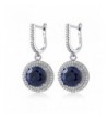 Sterling Silver Simulated Sapphire Earrings