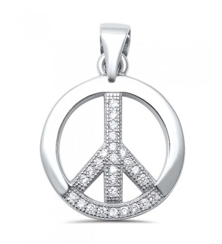 Sterling Silver Round Zirconia Pendant