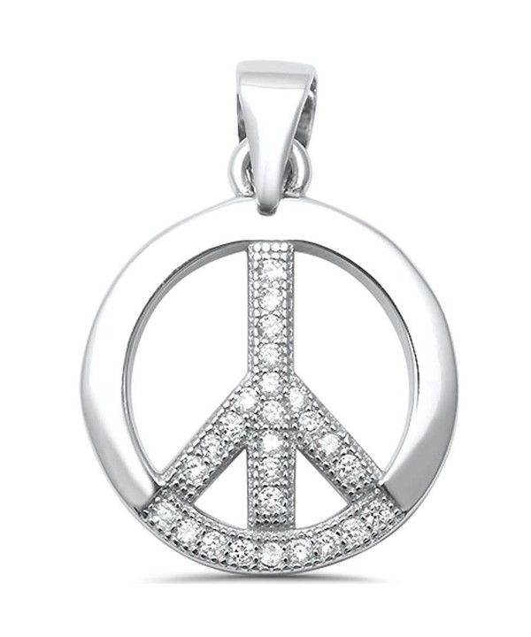 Sterling Silver Round Zirconia Pendant