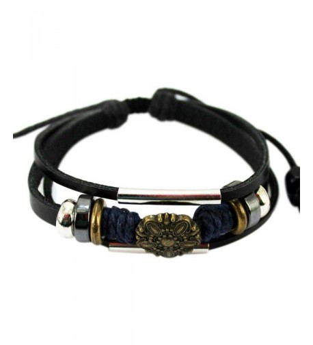 Christmas Multistrand Leather Adjustable Bracelet