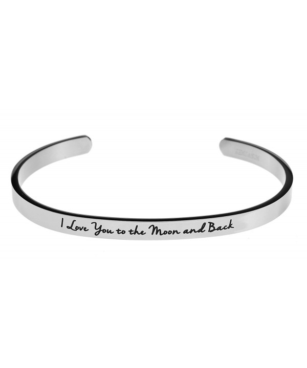 Inspirational Messaged Bracelet Bangle White