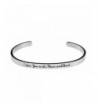 Inspirational Messaged Bracelet Bangle White