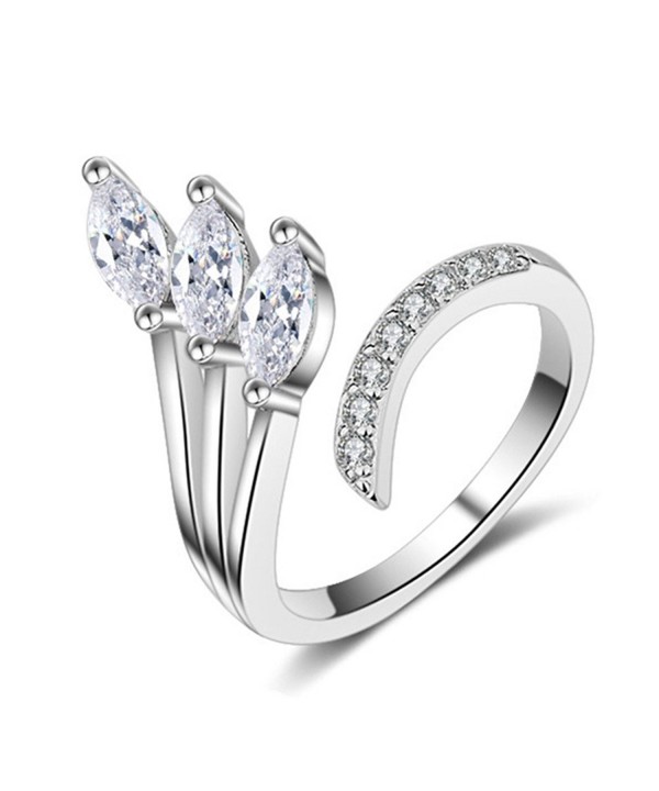 Silver Plated Cubic zirconia adjustable