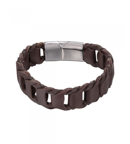 U7 Leather Bracelet Simple Wristband