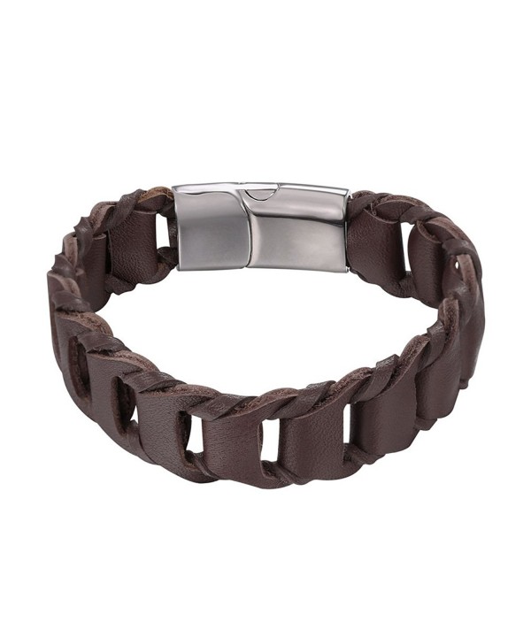 U7 Leather Bracelet Simple Wristband