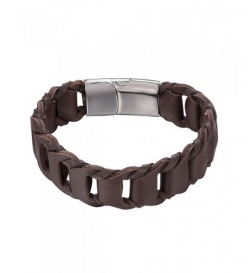 U7 Leather Bracelet Simple Wristband
