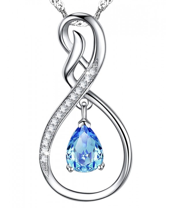 Birthday Infinity Aquamarine Birthstone Swarovski